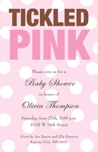 Tickled Pink Baby Girl Invitation