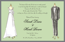 Luxurious Couple Dress Forms Wedding Invitations