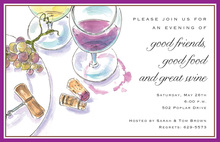 Great Traditional Wine Placesetting Invitations