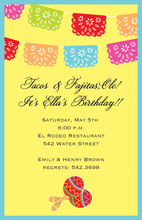 Mexican Banner Yellow Bright Invitations