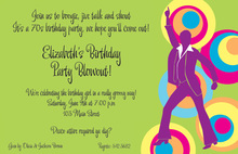 Birthday 70s Party Fever Invitations