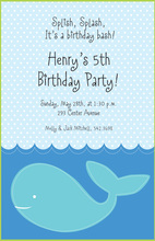 Stitched Whale Invitations