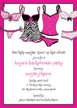 Bachelorette + Bridal Shower Invitation- Pink Lingerie – Lulu Papers
