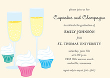 Cute Champagne Couple Invitations