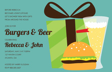 Burgers Beers Special Red Hot Invitations