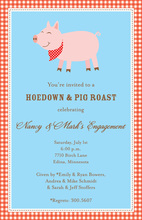 Pig Border Red Bandana Invitations