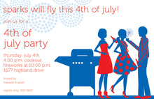 Festive Patriotic Feet Party Invitations