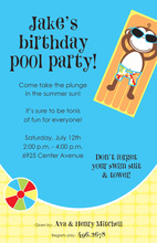 Come Monkey Pool Party Invitations