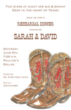 Worn Western Cowboy Boots Party Invites