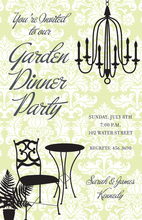Garden Dinner Chandelier Invitation