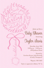 Baby Shower Girl Rattle Invitation