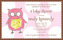 Wonderful Owl Girl Invitations