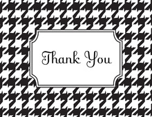 Classic Houndstooth Thank You Cards