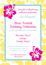 Exquisite Modern Hibiscus Floral Invitations