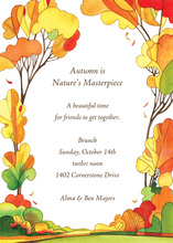 Autumn Maple Leaves Invitation