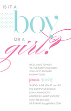 Boy Or Girl Gender Neutral Baby Shower Invites