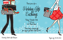 Merry Shopping Christmas Party Invitations