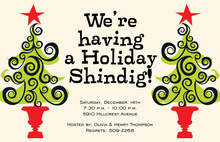 Holiday Party Topiaries Invitation