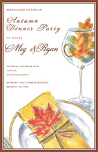 Cheerful Leaves Placesetting Invitations