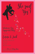 Aiming Little Cupid In Red Invitation
