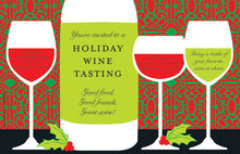 Dreaming of a Wine Christmas Holiday Invitations