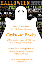 Silhouette Costumed Kids Invitation