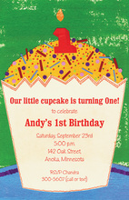 Sprinkle First Cupcake Invitations