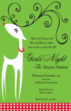Modern Holiday Diva Deer Invitation