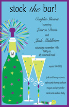 Cupcakes Cocktails Faux Gold Glitter Party Invitations