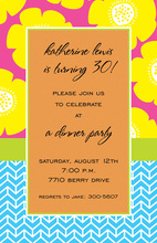 Modern Yellow Poppy Party Invitations