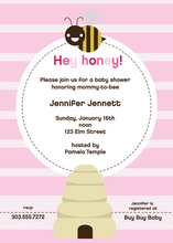 Pink Mom-to-bee Invitation