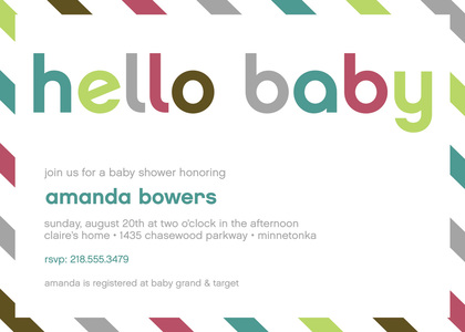 Oh Boy Envelope Style Baby Shower Invitation