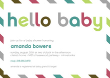 Baby Girl Envelope Style Baby Shower Invitation