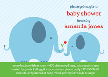 Purple Elephant Peanut Baby Shower Invites