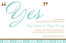 YES Engagement Shower Invitations