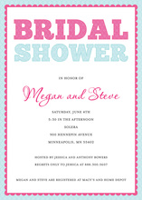 Princess Bridal Shower Turquoise Invitations