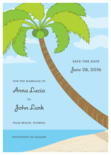 Tropical Silhouette Palm Trees Invitation
