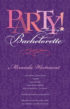 Script in Deep Violet Party Invitations