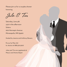 Watercolor Wedding Couple Invitation