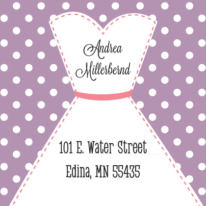 Stitched Bride Polka Dots Pink Stickers