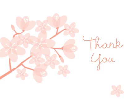 Beautiful Bridal Pink Posies Thank You Cards