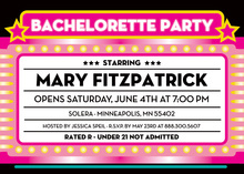 Bachelorette Party In Lights Invitation