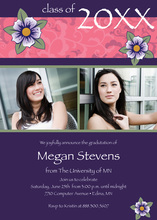 Eggplant Modern Floral Accents Photo Cards