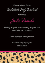 Contemporary Wild Pink Leopard Invitation