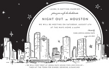 Gorgeous City Silhouette Cocktail Drinks Party Invites