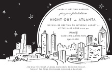 Gorgeous City Silhouette Cocktail Drinks Party Invites