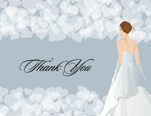Waiting Bride Classing Illustration Thank You Cards