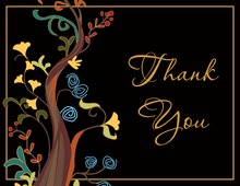 Tale Inspired Abstract Vines Thank You Cards