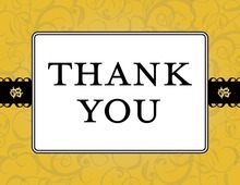 Modern Quirky Yellow Thank You Cards