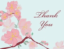 Breeze Leaves Yellow Thank You Cards